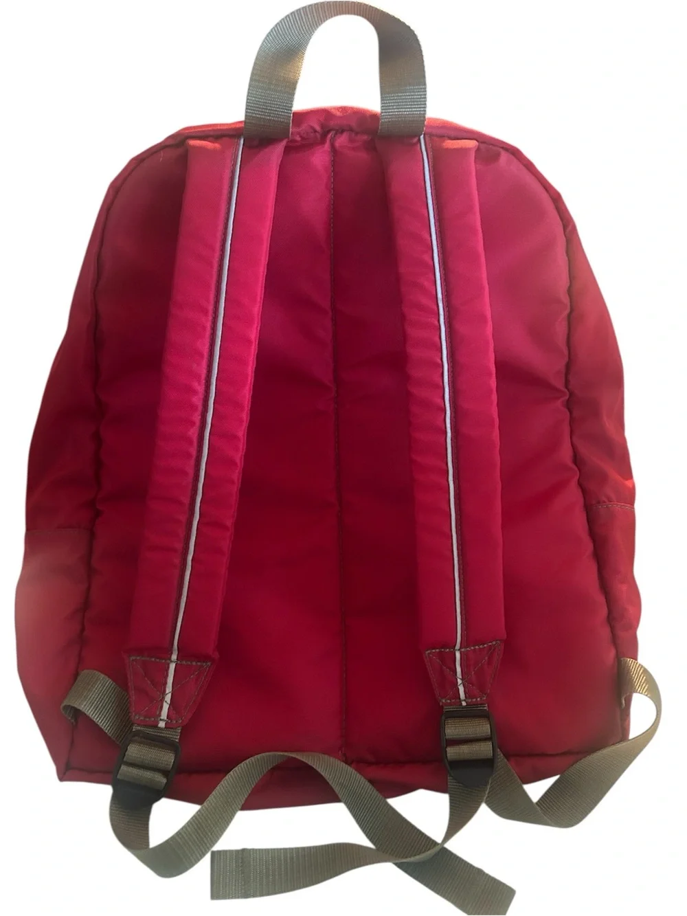 L.L. Bean Kids Original Red Backpack with Gray Trim